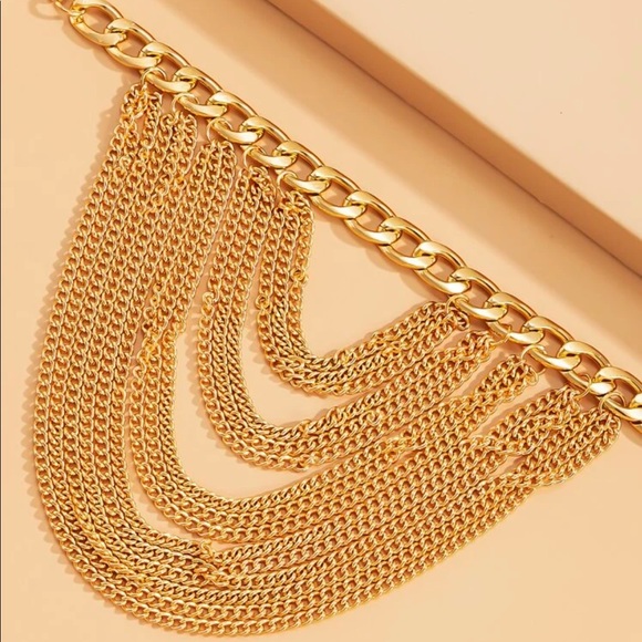 Gold Chain Dangle Heel Anklets - Picture 4 of 6